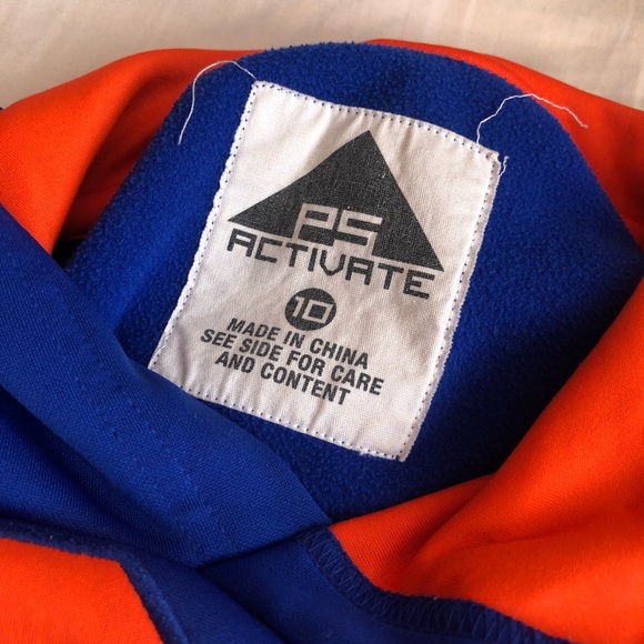 NEW Boy’s Size 10 Blue Active Sports Hoodie Jacket Sweatshirt - Picture 7 of 7